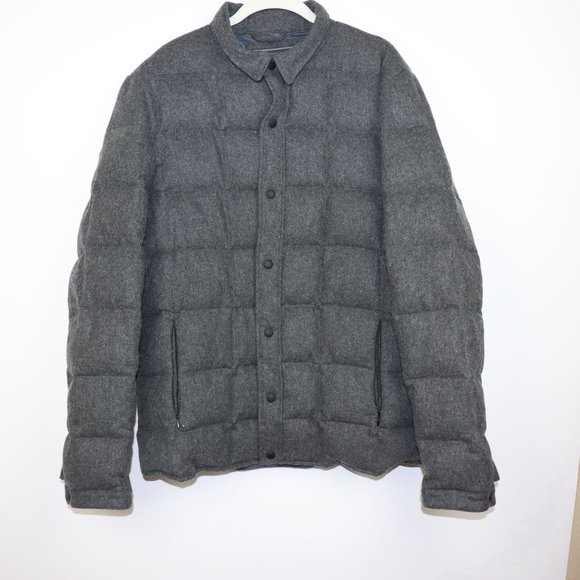 Penfield Other - Penfield Gray Wool Blend Button Collar Puffer Jacket